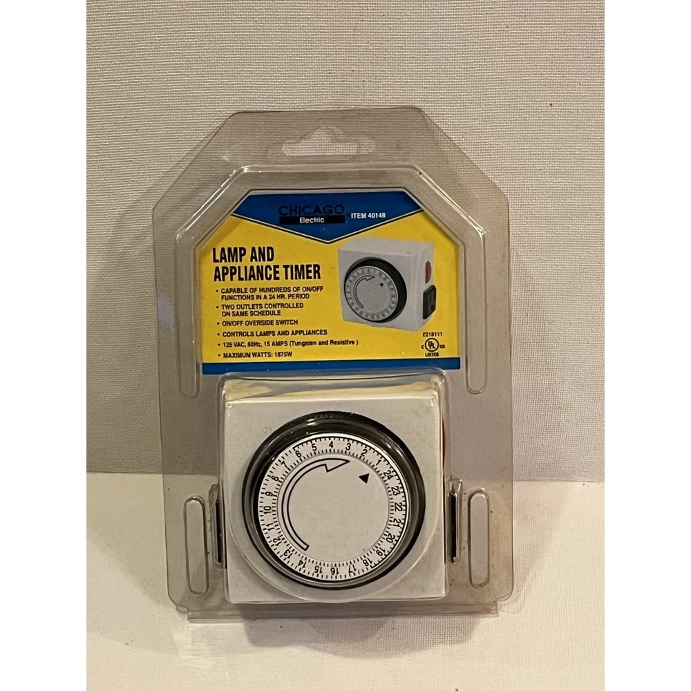 Electric Lamp and Appliance Timer #40148 Max 1875W 15Amps 125 V AC White